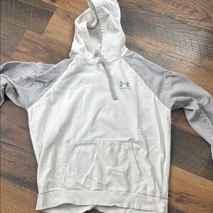 Under Armour White and Gray Pullover